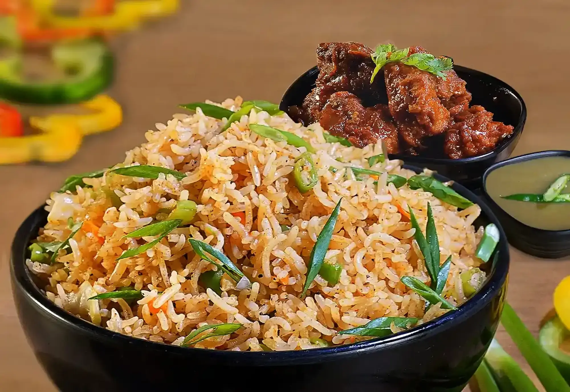 Veg Fried Rice with Gobi