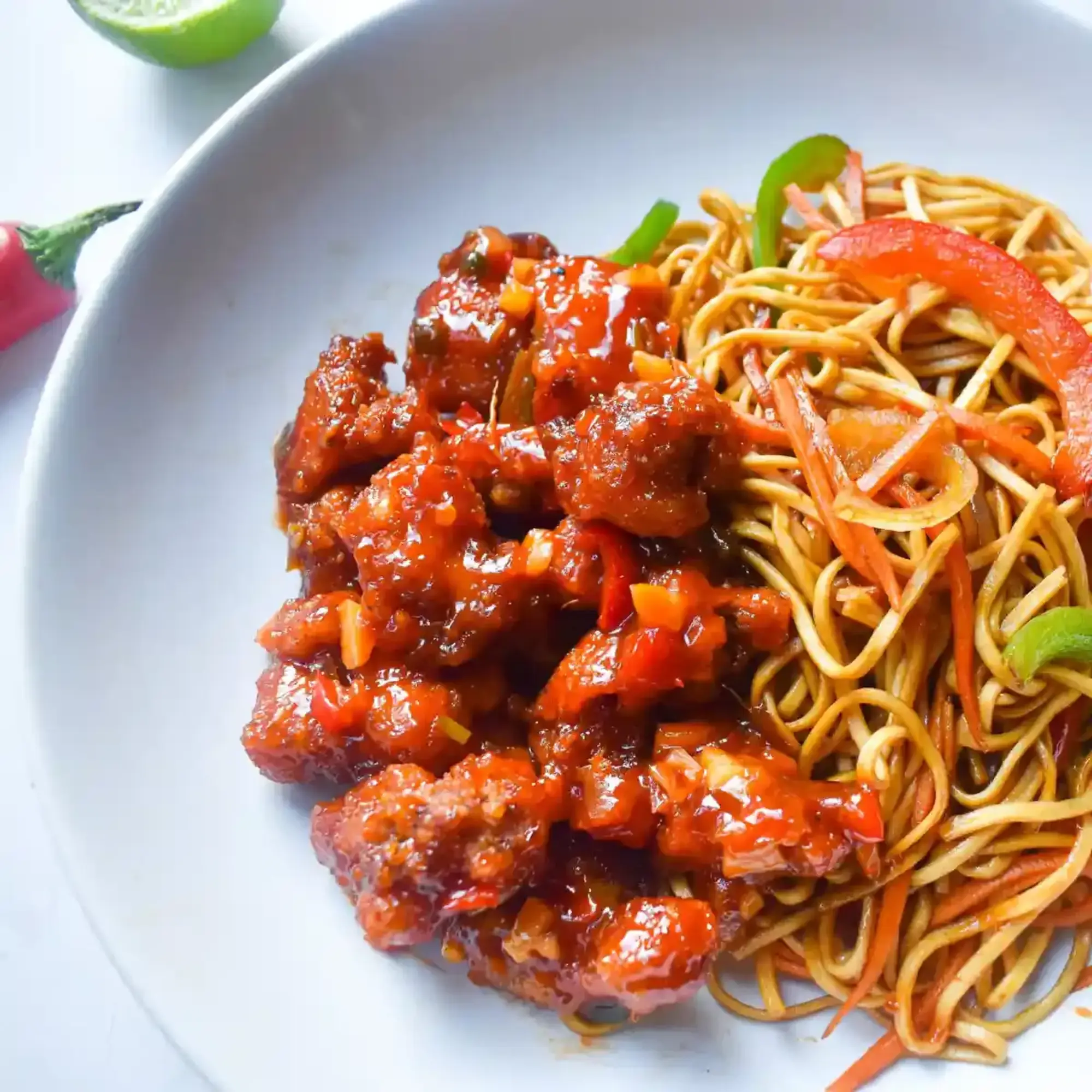 Veg Noodles with Gobi
